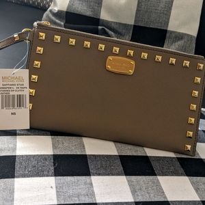 Michael Kors Studded Zip Clutch